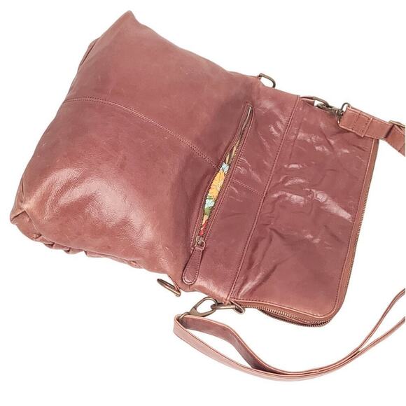 LATICO Brown leather two way messenger bag - Picture 7 of 9